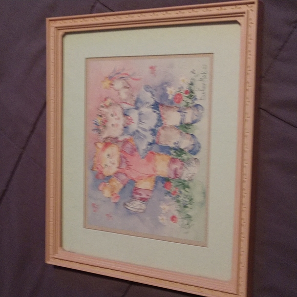 13"×11" Barbara Mock Print "Dancing or Exercising Kittens" - Picture 2 of 7